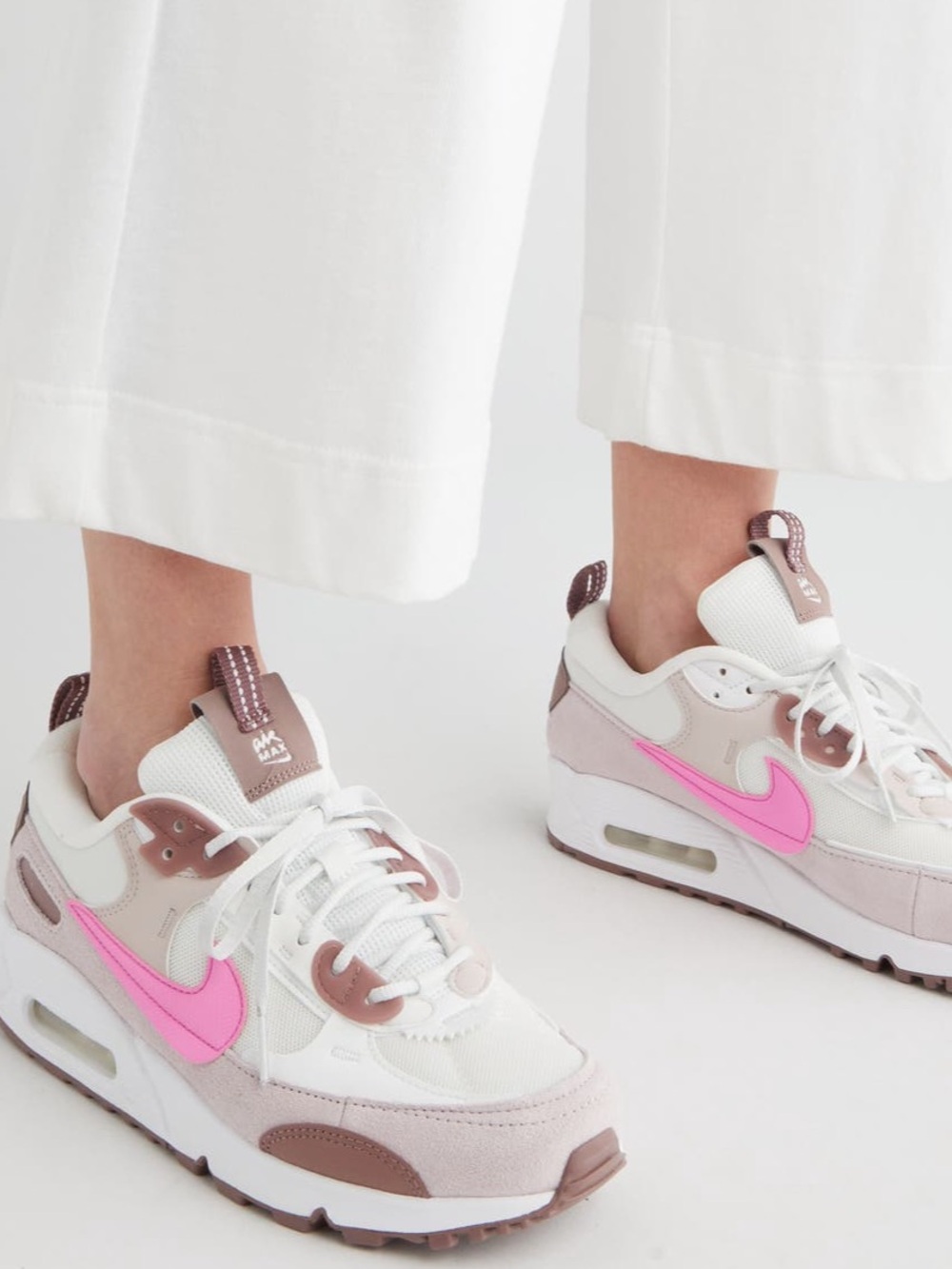 Nike Women’s White Sneakers Air Max 90 Futura Sneaker